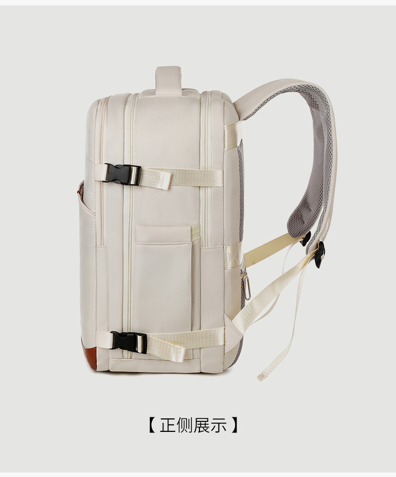 MOCHILA DE VIAJE Y NEGOCIOS DE GRAN CAPACIDAD, ESTILO CASUAL Y MODERNO, DE LONA, PARA COMPUTADORA PORTÁTIL, CON ASA DE MANO Y DOBLE CORREA PARA HOMBROS