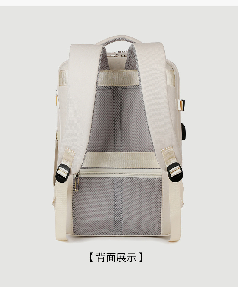 MOCHILA DE VIAJE Y NEGOCIOS DE GRAN CAPACIDAD, ESTILO CASUAL Y MODERNO, DE LONA, PARA COMPUTADORA PORTÁTIL, CON ASA DE MANO Y DOBLE CORREA PARA HOMBROS