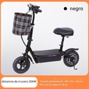 SCOOTER ELÉCTRICO CON ASIENTO Y CESTA DELANTERA