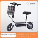 SCOOTER ELÉCTRICO CON ASIENTO Y CESTA DELANTERA