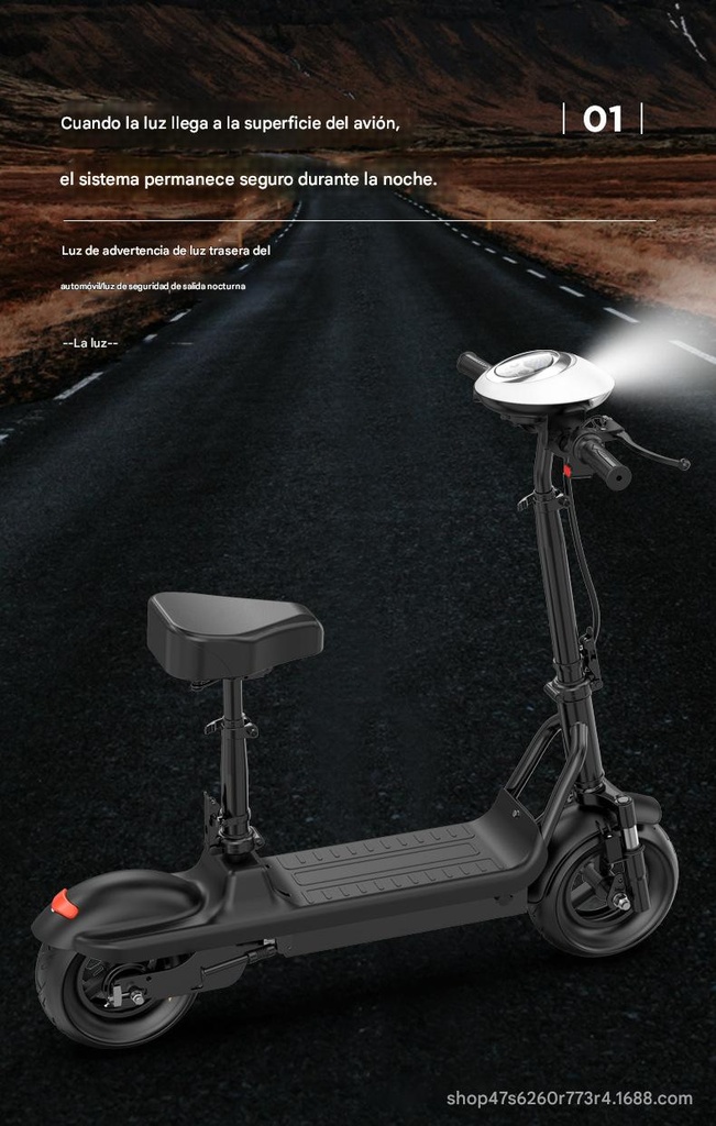 SCOOTER ELÉCTRICO CON AJUSTE DE ALTURA INTELIGENTE – MODELO URBANO PREMIUM