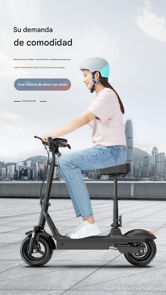 SCOOTER ELÉCTRICO CON AJUSTE DE ALTURA INTELIGENTE – MODELO URBANO PREMIUM