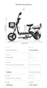 MOTO SCOOTER ELECTRICO BI-PLAZA CON PEDALES 350W