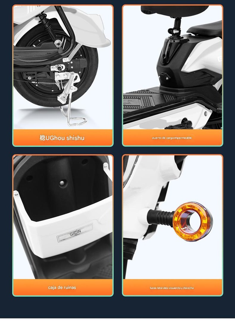 MOTO SCOOTER ELECTRICO BI-PLAZA CON PEDALES 350W