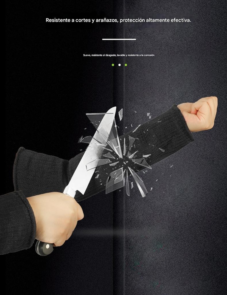 PROTECTOR DE BRAZO RESISTENTE A CORTES – MONOFILAMENTO NEGRO