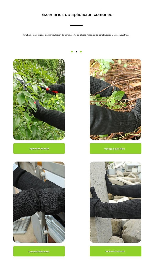 PROTECTOR DE BRAZO RESISTENTE A CORTES – MONOFILAMENTO NEGRO