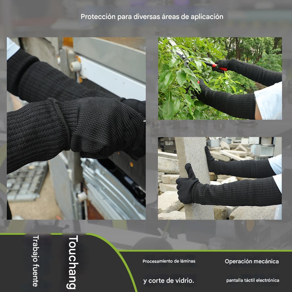 PROTECTOR DE BRAZO RESISTENTE A CORTES – MONOFILAMENTO NEGRO