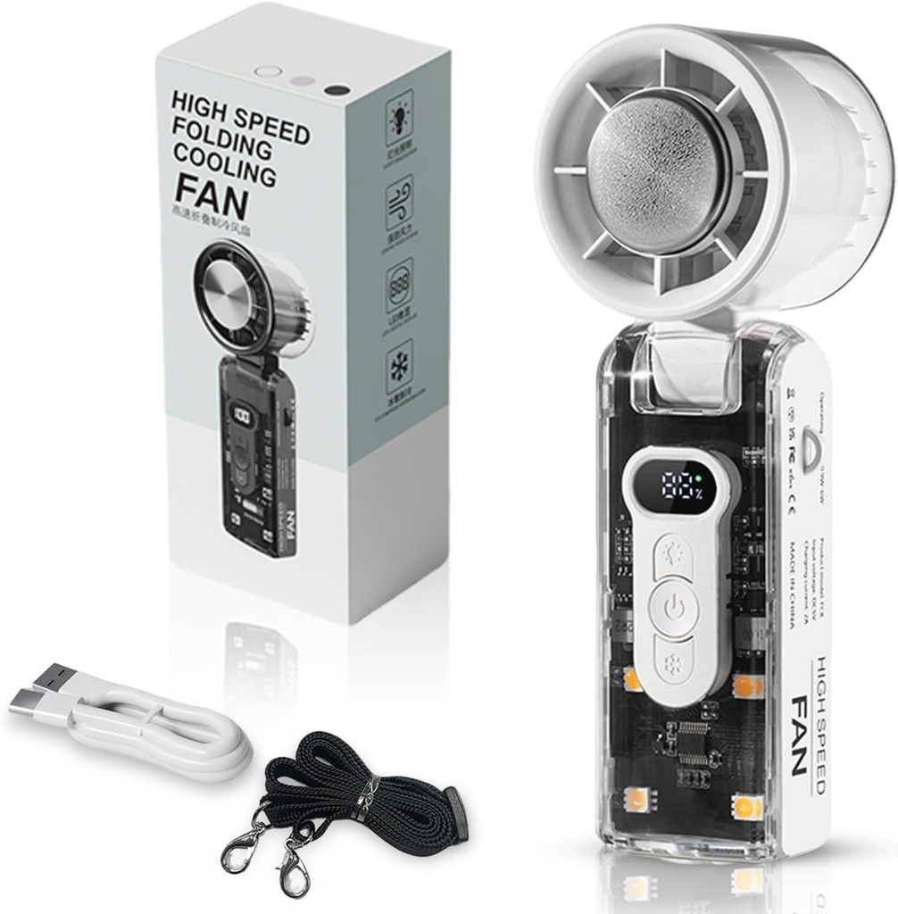  MINI VENTILADOR PORTÁTIL DE ALTA VELOCIDAD - PLEGABLE Y RECARGABLE