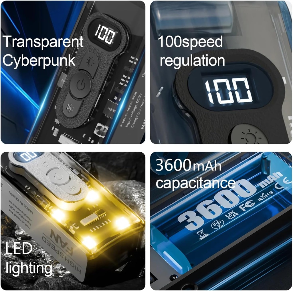  MINI VENTILADOR PORTÁTIL DE ALTA VELOCIDAD - PLEGABLE Y RECARGABLE