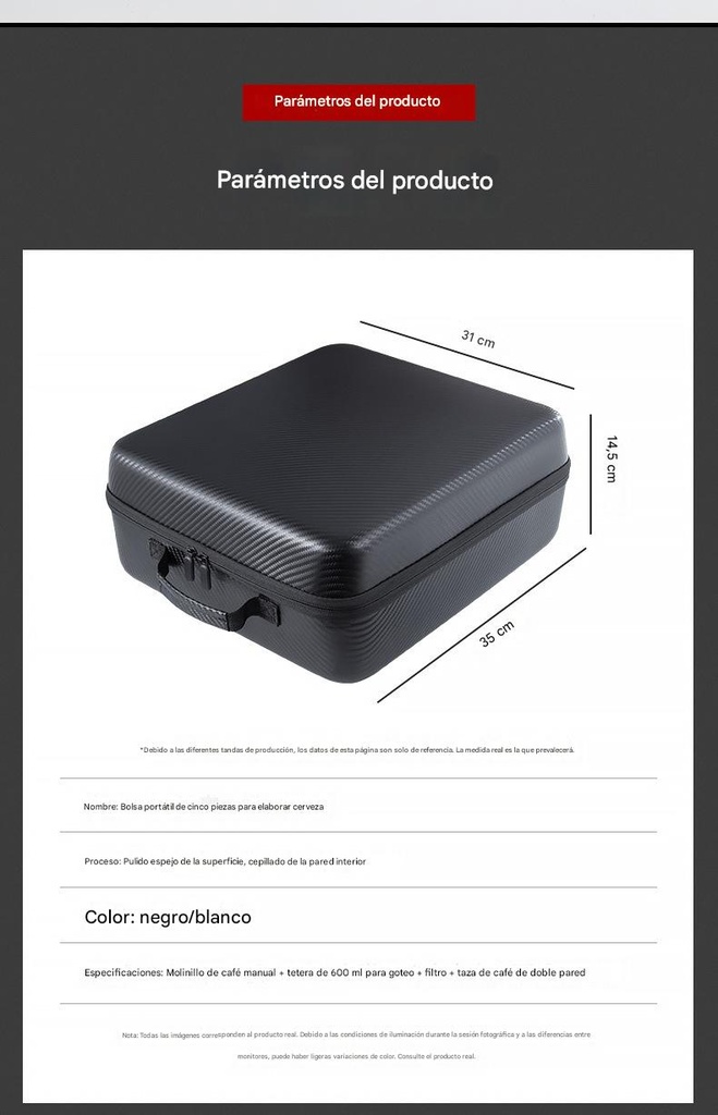 JUEGO DE CAFE POR INFUSION PORTATIL