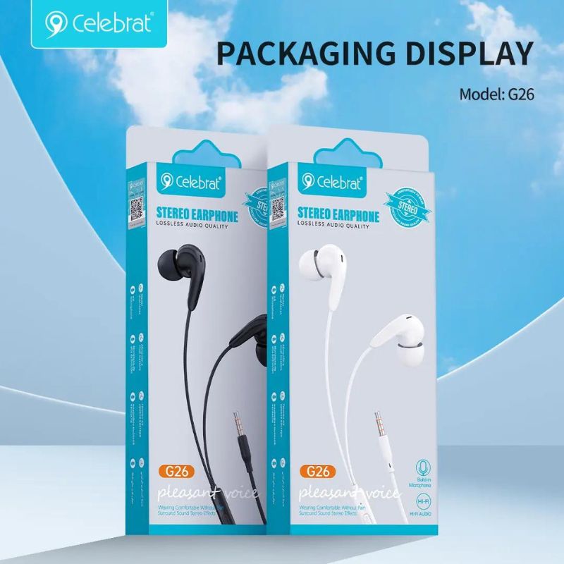 AUDÍFONOS CELEBRAT G26 STEREO EARPHONE