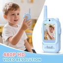 WALKIE TALKIE NIÑOS CON VIDEO RECARGABLE PACK X2