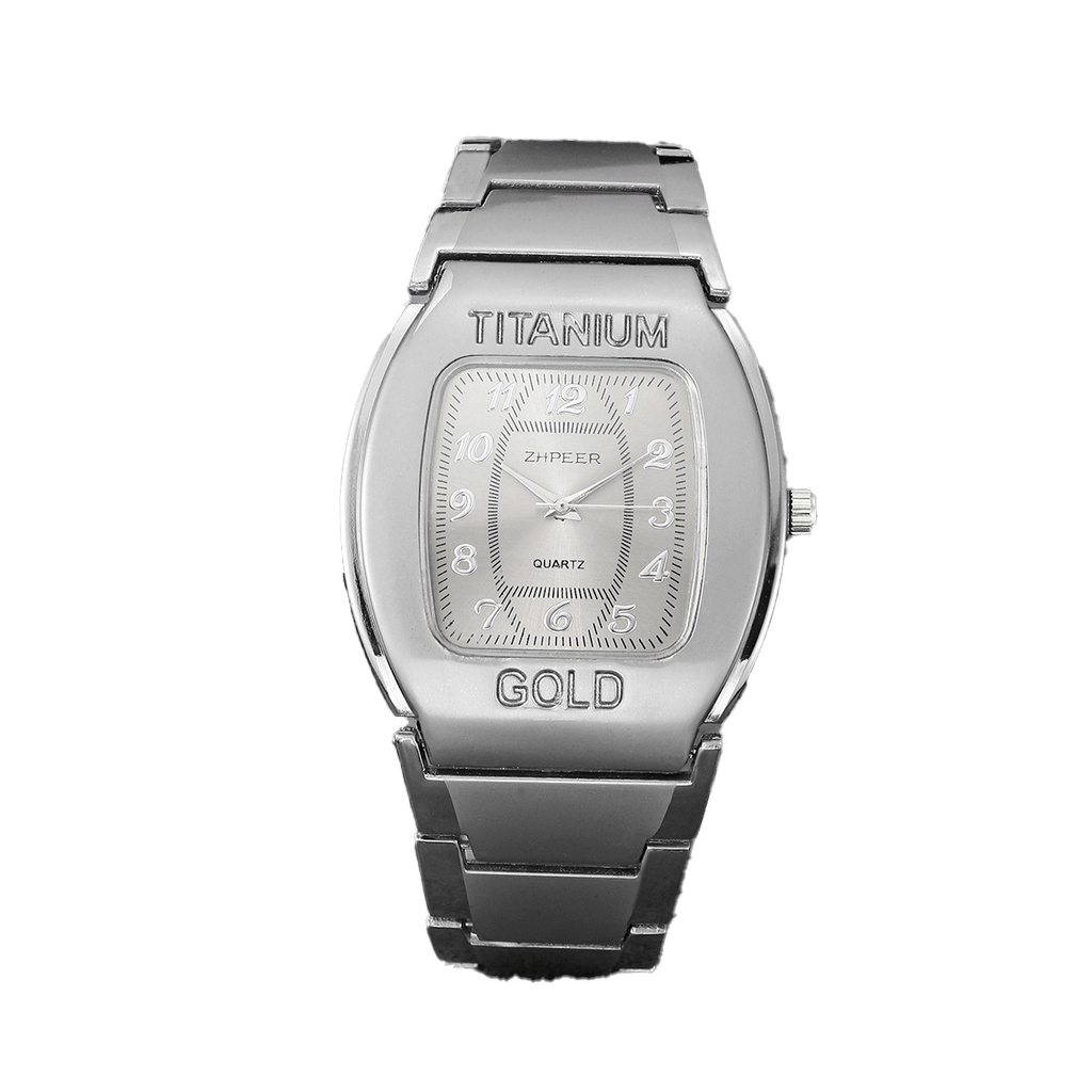 RELOJ PARA HOMBRE ZPEER CON CORREA DE ACERO Y ALEACIÓN DE TITANIO COLOR GRIS 377