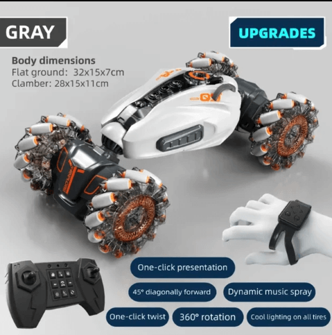 STUNTCAR CARRO DE ACROBACIAS (GRIS) (JUGUETE)