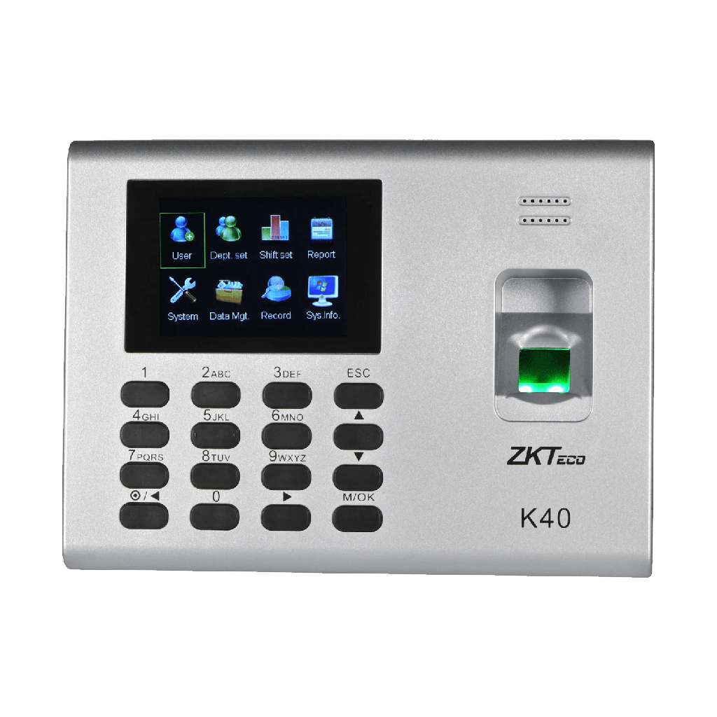 ZKTECO TERMINAL DE TIEMPO Y ASISTENCIA K40 PRO
