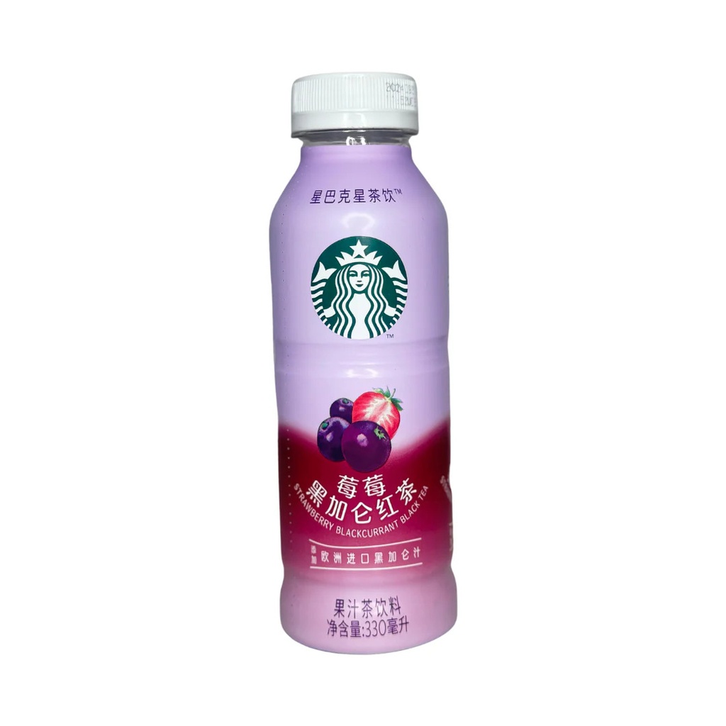 STARBUCKS REFRESHERS STRAWBERRY & BLACKCURRANT BLACK TEA 330ML