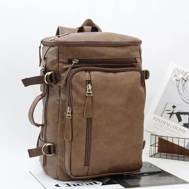 MOCHILA MULTIFUNCIONAL DE CUERO PU CON DISEÑO URBANO HKSBOX