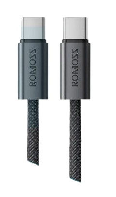 CABLE DE CARGA RÁPIDA ROMOSS CB3237 DE 2M, TIPO C A TIPO C, CABLE TRENZADO, CARGA Y TRANSMISIÓN DE 480 MBPS (copia)