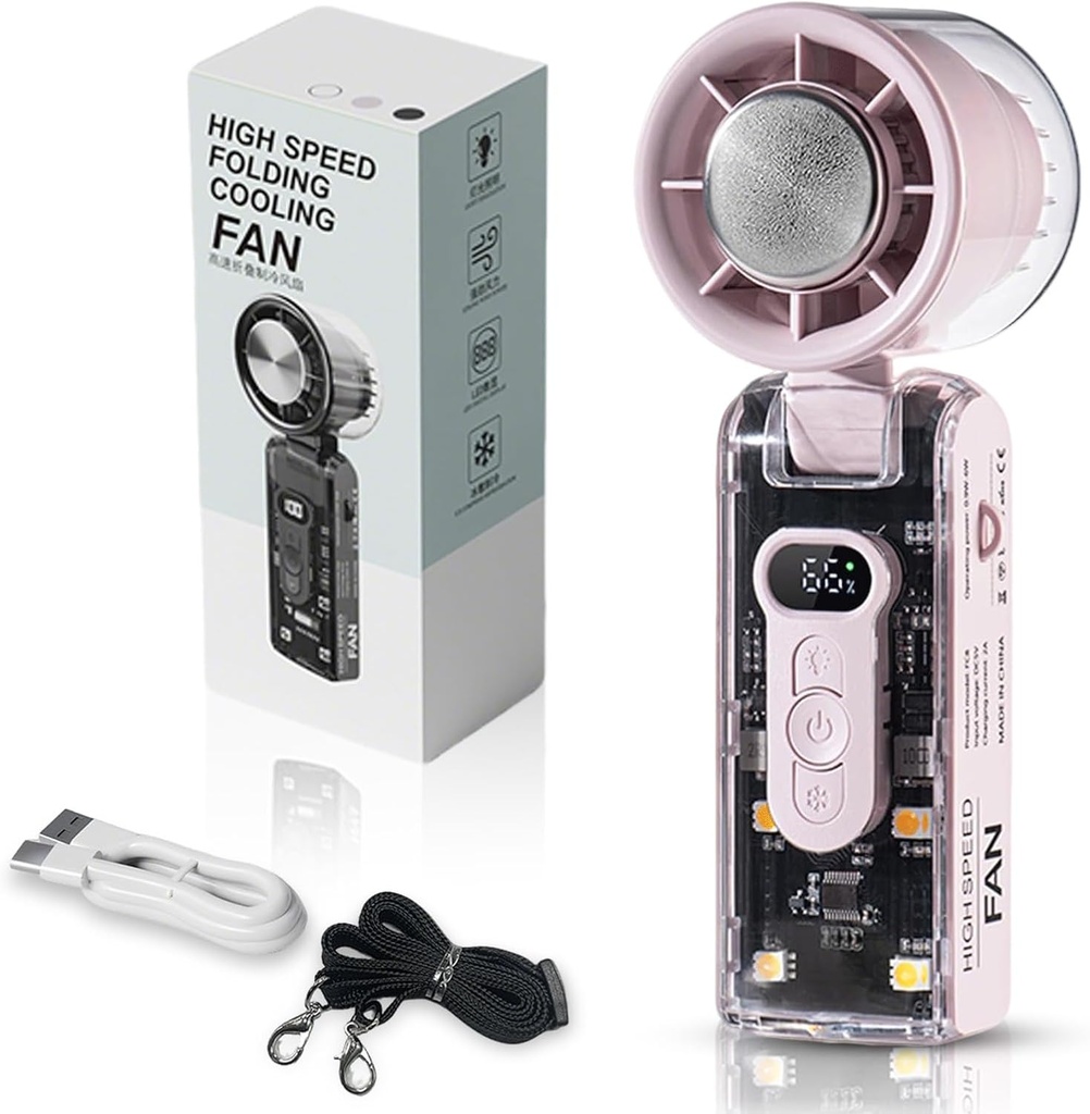  MINI VENTILADOR PORTÁTIL DE ALTA VELOCIDAD - PLEGABLE Y RECARGABLE HKSBOX